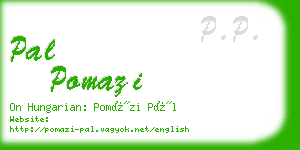 pal pomazi business card